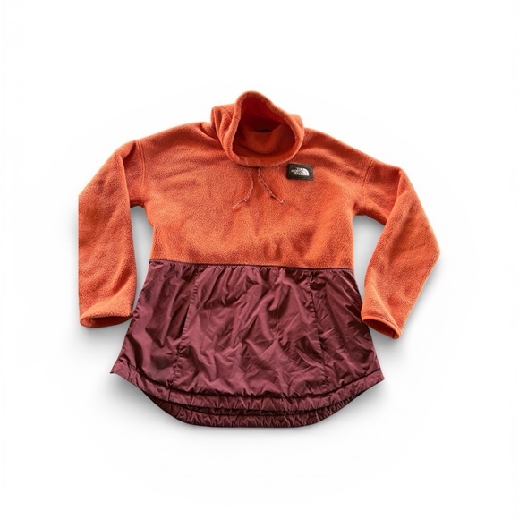 The North Face Size SmallBurnt Orange/Maroon Riit Fleece Pullover Sweater